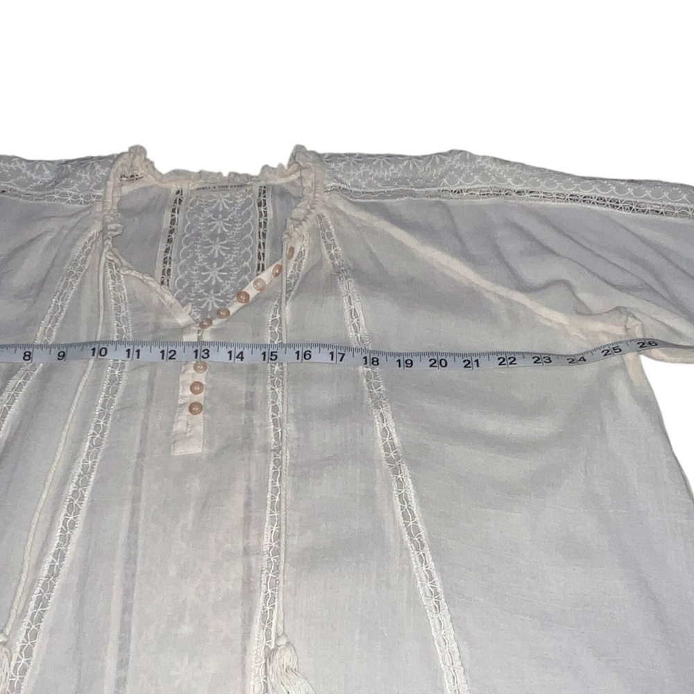{EUC Spell & The Gypsy Collective Loves Me Not Blouse Cotton/Viscose Cream Small - Picture 12 of 13
